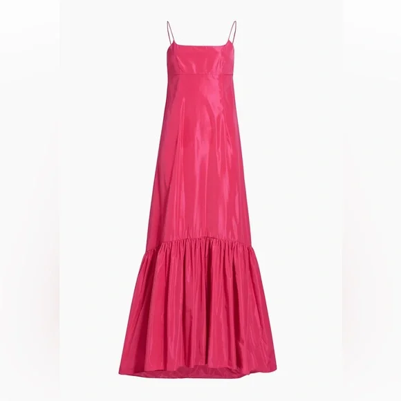 STAUD NWT $495 Florence A-Line Sleeveless Open-Back Pink Gown Size Large - Picture 2 of 12
